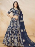 Royal Blue Art Silk Lehenga Choli